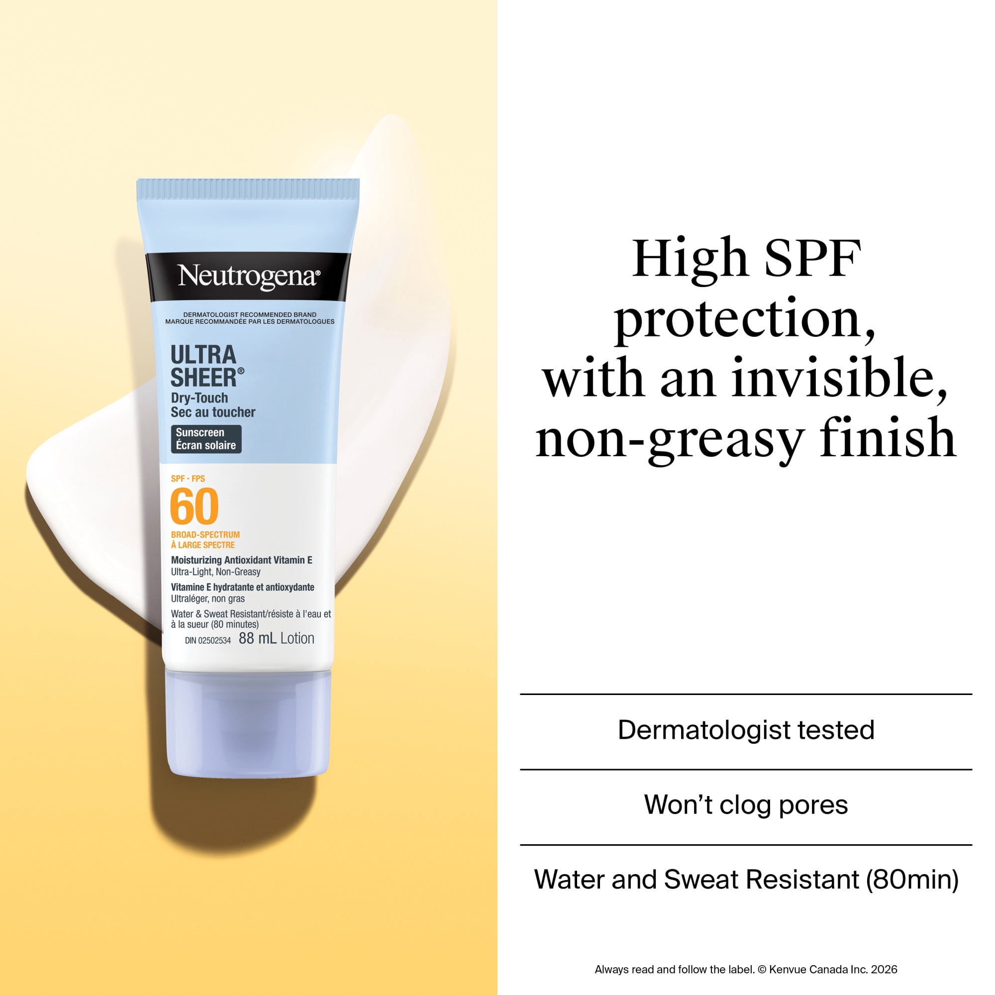 Neutrogena Ultra Sheer Dry-Touch Sunscreen SPF 60 88 mL
