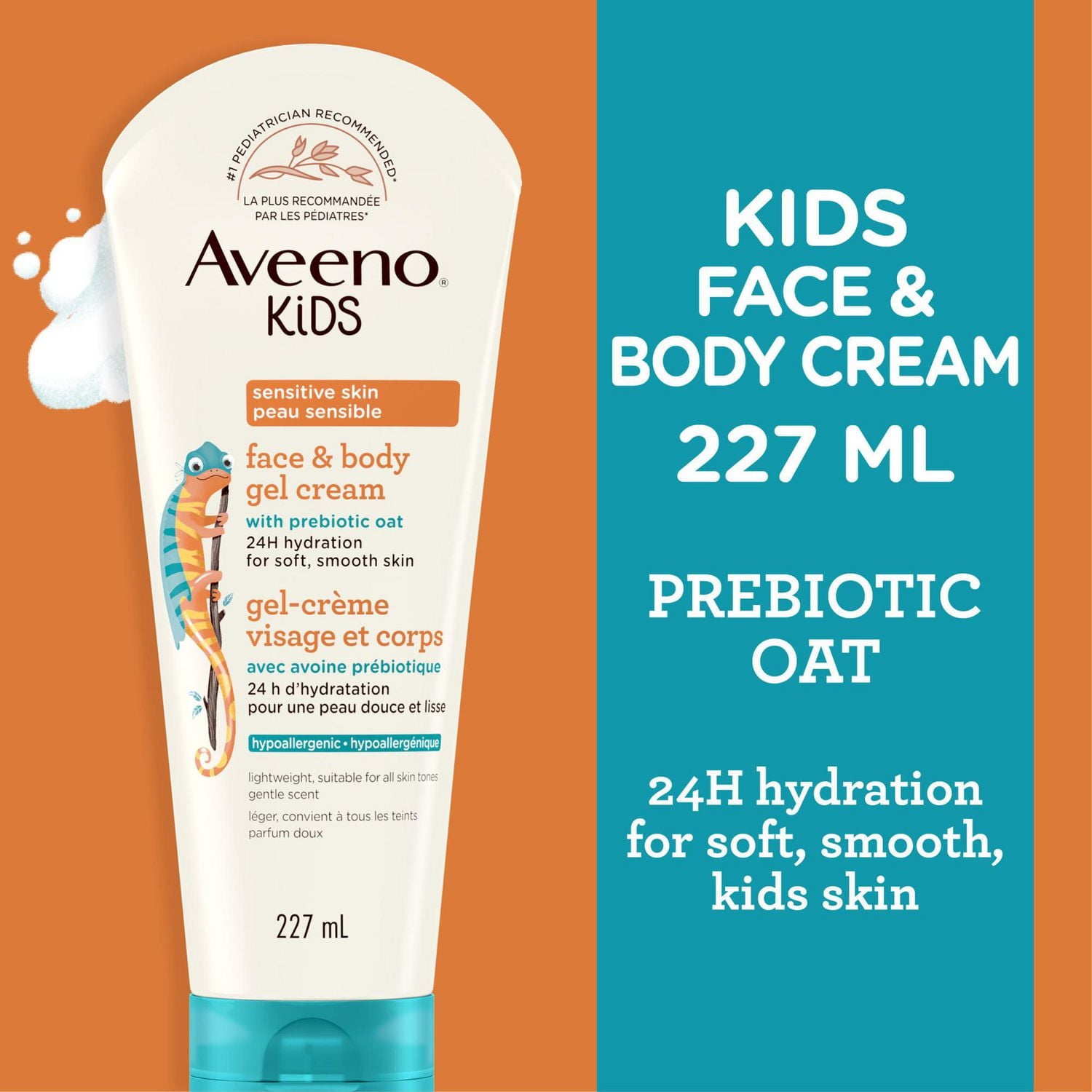 Aveeno Kids Face & Body Gel Cream 227ml